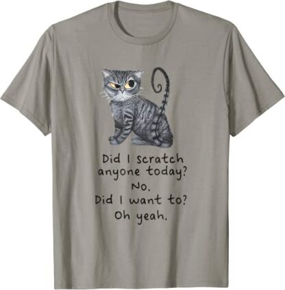 Camisetas de gatos estampe gato y letras