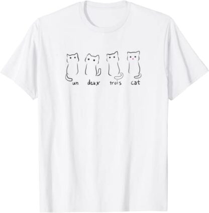 Camisetas de gatos en blanca