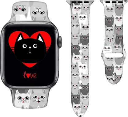 Reloj de gatos fondo negro para niños